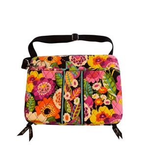 Vera Bradley "Va Va Bloom" Hard Shell Padded Tablet Travel Case Bag Preowned